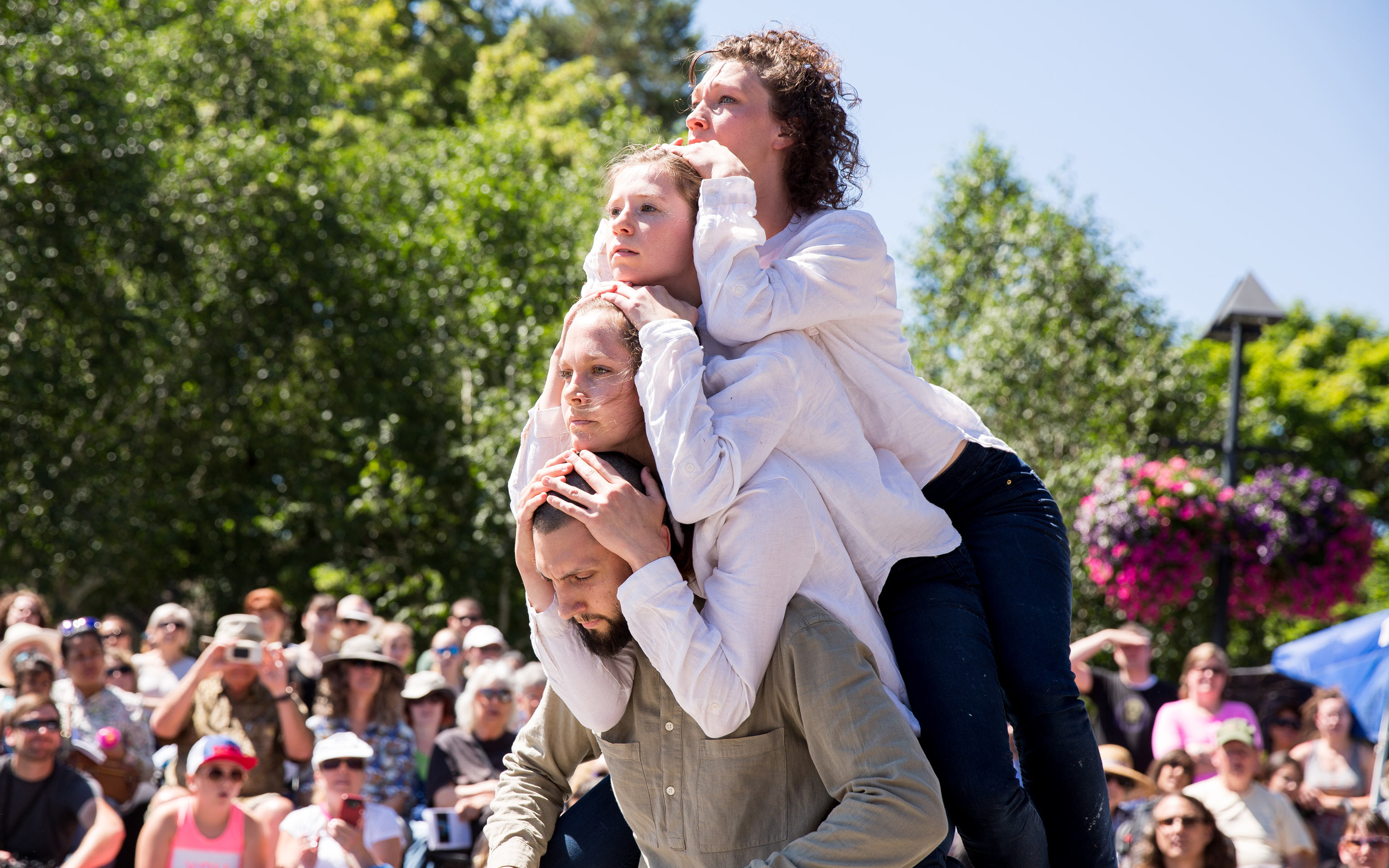 push/FOLD dancers performing 'Crow' at Ten Tiny Dances in Beaverton, Oregon | Photographer: David Nquyen