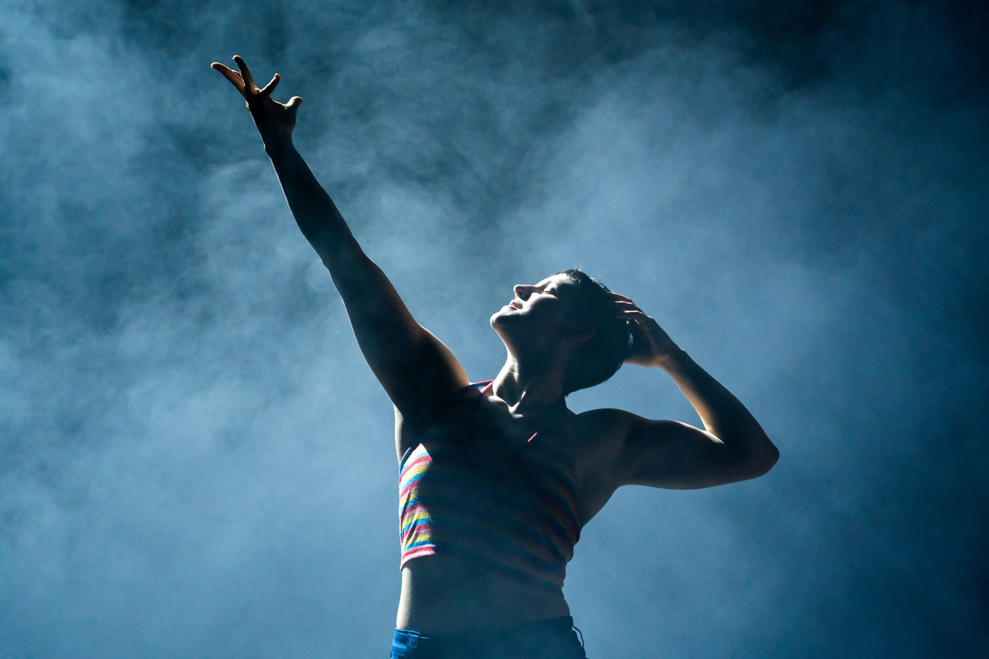 push/FOLD dancer Bryaunna Kostelnik performing 'Dark Wings' at the Patricia Reser Center for the Arts in Beaverton, Oregon | Photo taken by: Ophélia Martin-Weber